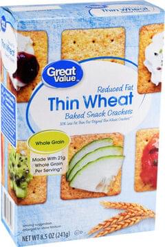 Great Value Thin Wheat Baked Snack Crackers 