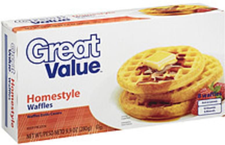 Great Value Homestyle Waffles 9.9 oz, Nutrition Information Innit
