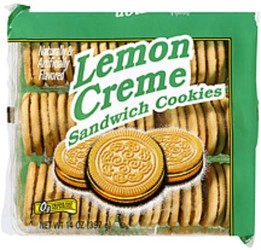 Great Value Lemon Crème Sandwich Cookies 14 oz, Nutrition Information