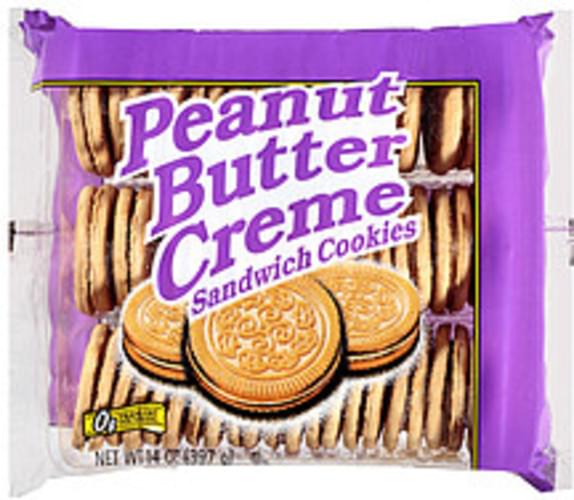 Vista Peanut Butter Creme Sandwich Cookies 14 oz, Nutrition