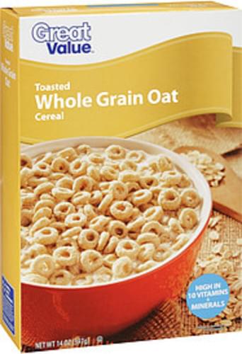 Great Value Cereal Toasted Whole Grain Oat - 14 oz