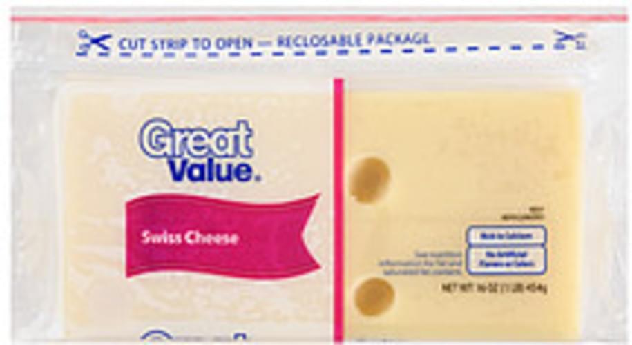 Great Value Swiss Cheese 16 oz, Nutrition Information Innit