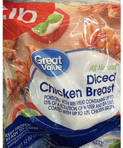 Great Value Diced Chicken Breast - 112 g
