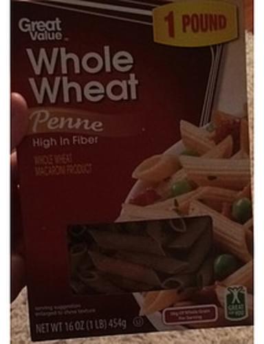 Great Value Penne Whole Wheat Pasta - 56 g