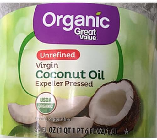 Great Value Unrefined Organic Virgin Coconut Oil - 14 g