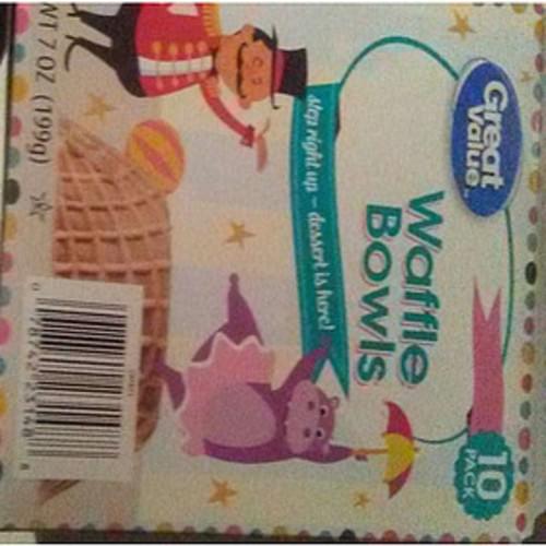 Great Value Waffle Bowl 23 g, Nutrition Information Innit