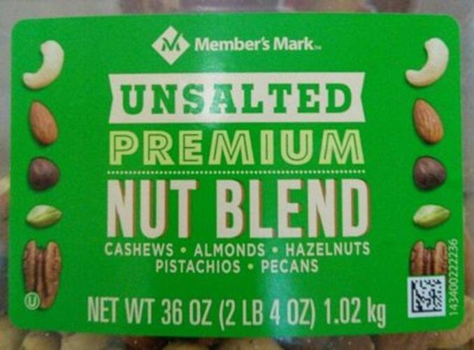 Member's Mark Unsalted premium nut blend 1, Nutrition Information Innit