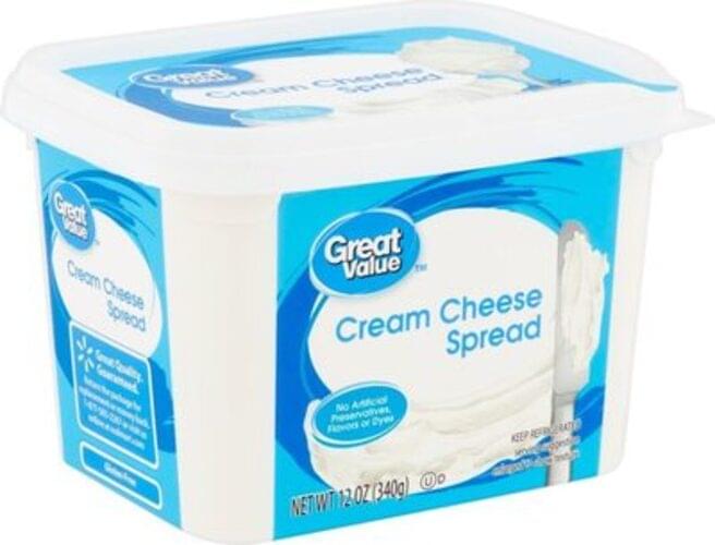 Great Value Cream Cheese Spread 12 oz, Nutrition Information Innit