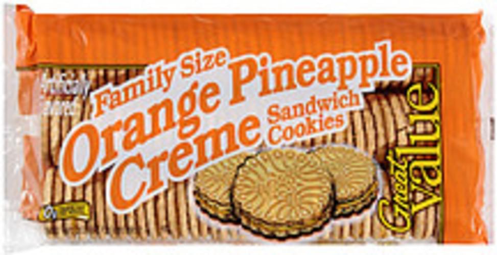 Great Value Orange Pineapple Crème Sandwich Cookies 32 oz, Nutrition