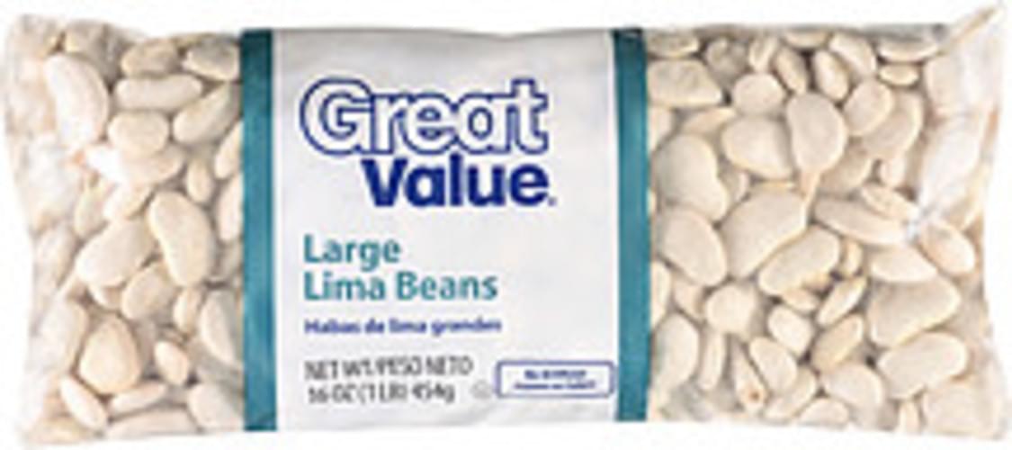 Great Value Large Lima Beans 16 oz, Nutrition Information Innit