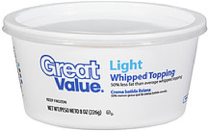 Great Value Fat Free Whipped Topping 8 oz, Nutrition Information Innit