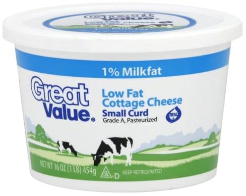 Great Value Low Fat Cottage Cheese - 16 oz, Nutrition Information | Innit