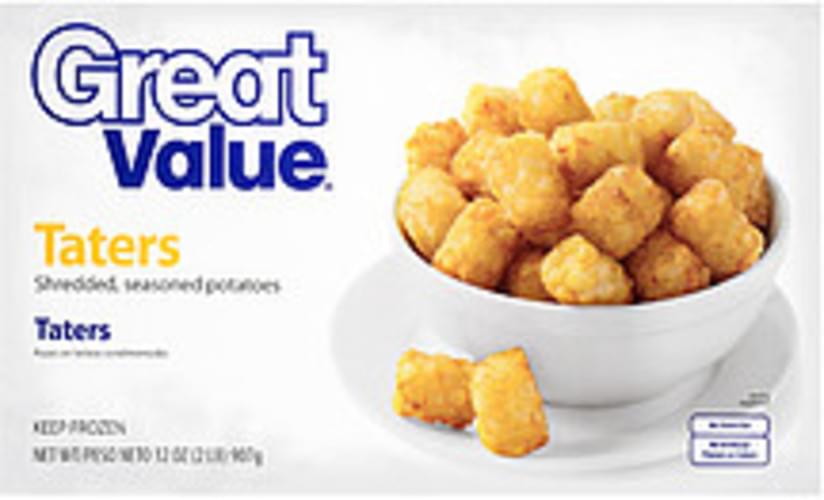 Great Value Taters Shredded Seasoned Potatoes 32 oz, Nutrition