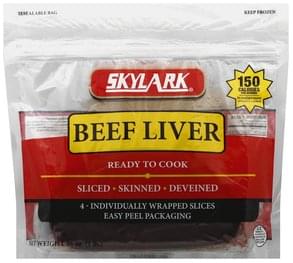 Skylark Beef Liver Skinned, Deveined, Sliced
