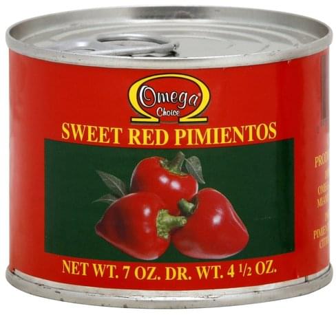 Omega Choice Sweet Red Pimientos - 4.5 oz