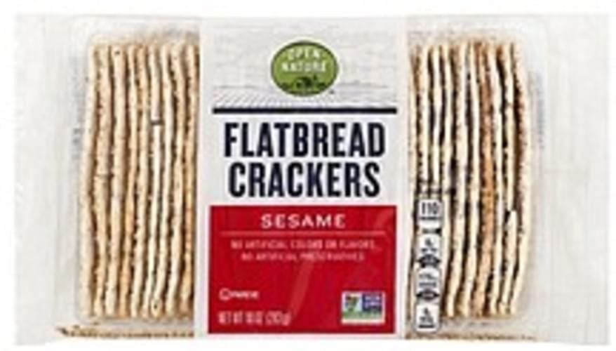Open Nature Flatbread, Sesame Crackers 10 oz, Nutrition Information