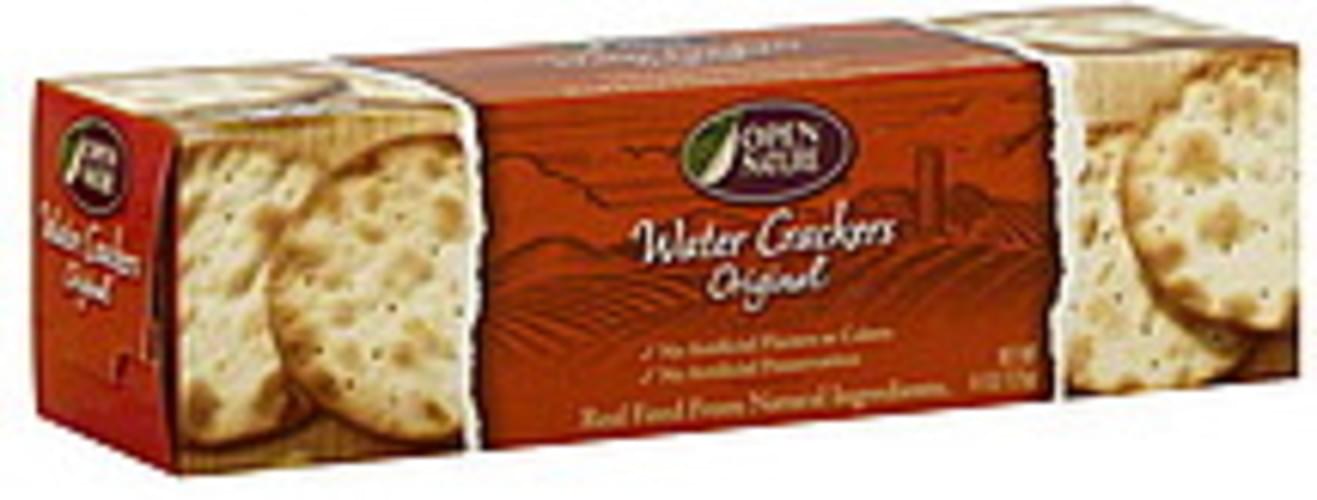 Open Nature Original Water Crackers 4.4 oz, Nutrition Information Innit