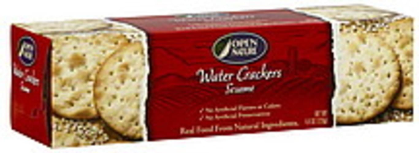 Open Nature Sesame Water Crackers 4.4 oz, Nutrition Information Innit