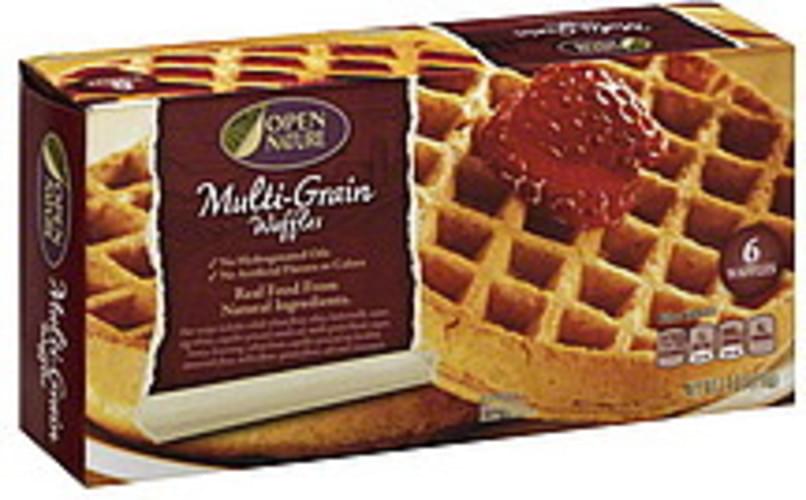 Open Nature MultiGrain Waffles 6 ea, Nutrition Information Innit