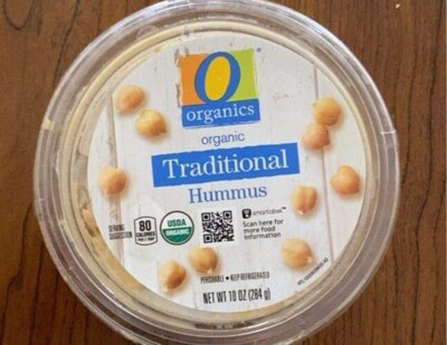 O Organics Organic, Traditional Hummus 10 oz, Nutrition Information