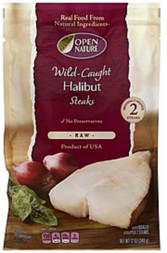 Open Nature Wild Caught Pacific Halibut Steaks - 12 oz