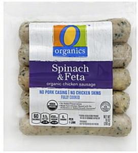 O Organics Chicken Sausage Organic, Spinach & Feta