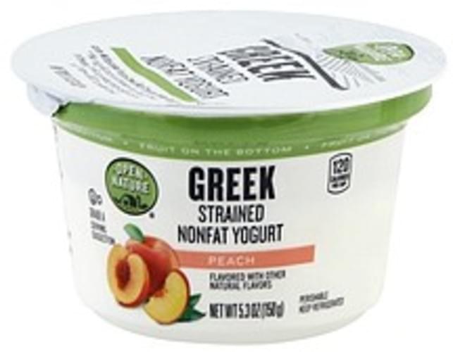 Open Nature Greek, Nonfat, Strained, Fruit on the Bottom, Peach