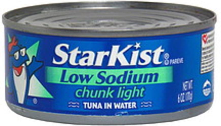 StarKist Chunk Light, Low Sodium, in Water Tuna 6 oz, Nutrition