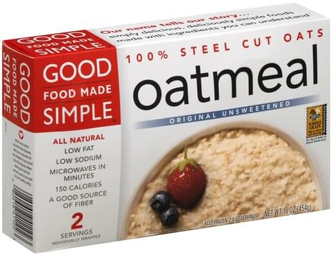 Good Food Made Simple Original Unsweetened Oatmeal - 2 ea