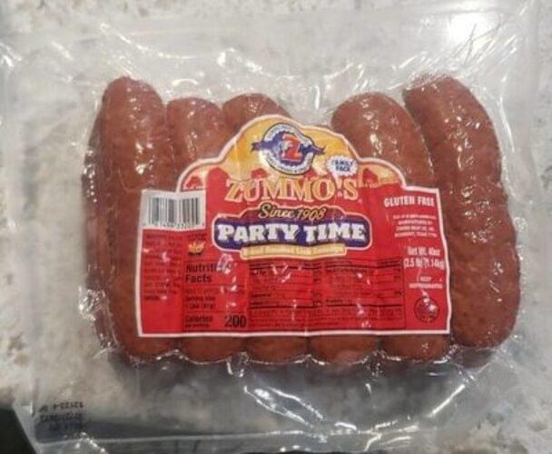 Zummo's Smoked Link Sausage 2.5 lb, Nutrition Information Innit