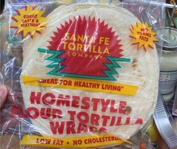 Santa Fe Tortilla Company Homestyle Flour Tortillas 24 oz, Nutrition