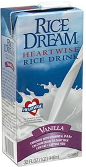 Rice Dream Vanilla Heartwise Rice Drink - 32 oz