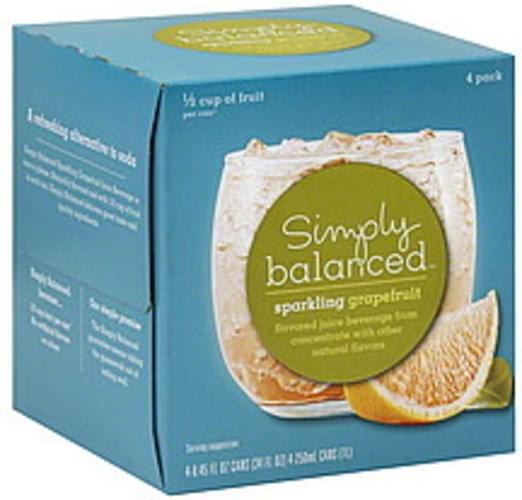 Simply Balanced Grapefruit Sparkling Juice Beverage 4 ea, Nutrition