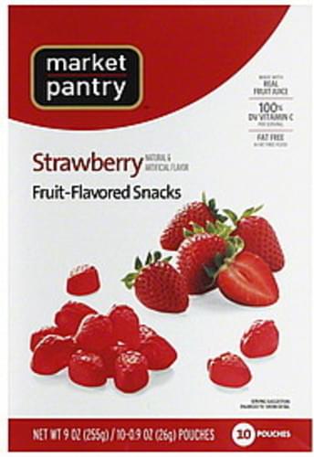 Market Pantry Strawberry Fruit Flavored Snacks 10 Ea Nutrition