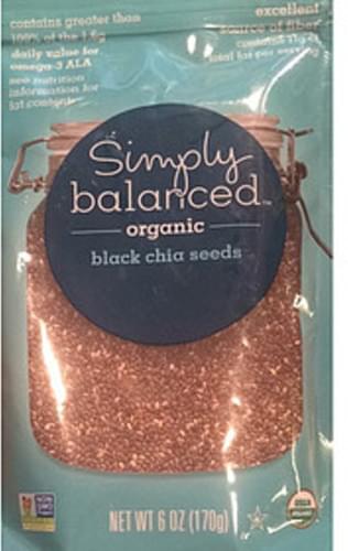 Simply Balanced Organic Black Chia Seeds - 30 g