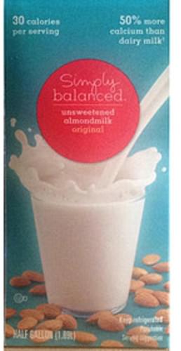 Simply Balanced Original Unsweetened Almond Milk - 240 ml