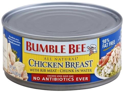 Bumble Bee with Rib Meat, Chunk in Water Chicken Breast - 10 oz