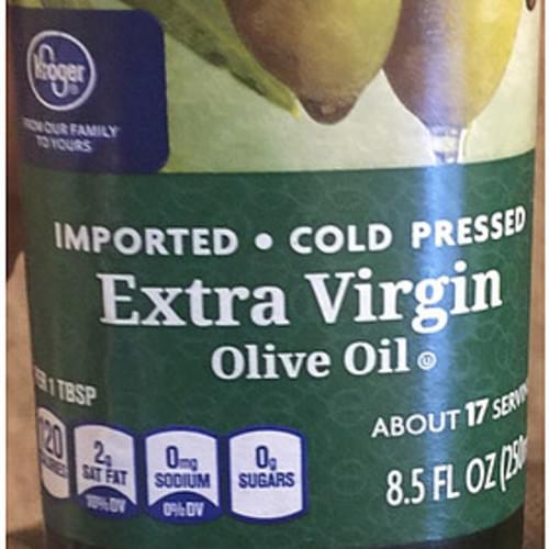 Kroger Extra Virgin Olive Oil 15 ml, Nutrition Information Innit