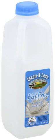 Cream O Land Fat Free Milk - 1 QT