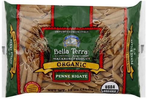 Bella Terra Organic, 100% Whole Wheat Penne Rigate - 12 oz