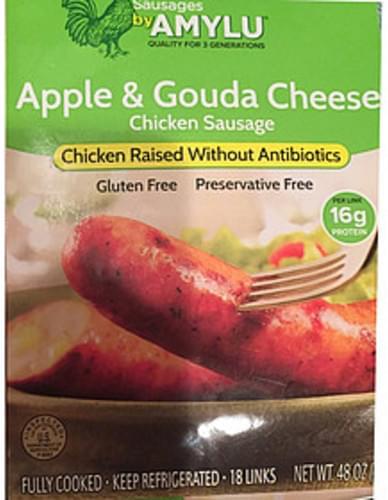 Amylu Gluten Free Apple Gouda Cheese Chicken Sausage 76 G Nutrition Information Innit
