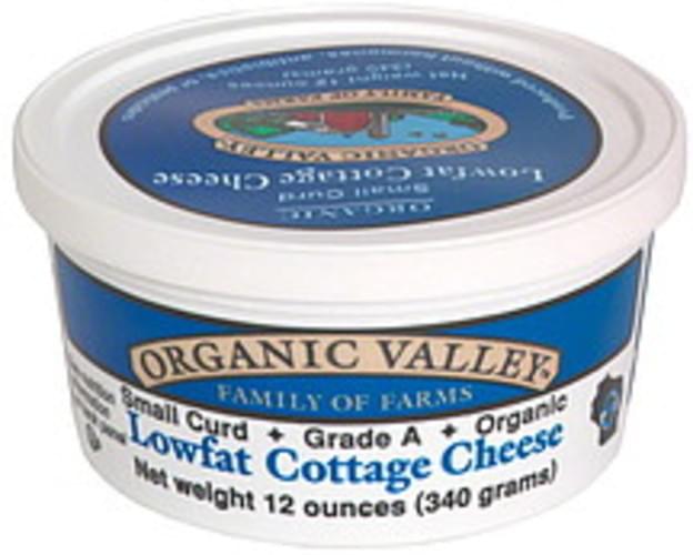 Organic Valley Organic Low Fat, Small Curd Cottage Cheese 12 oz