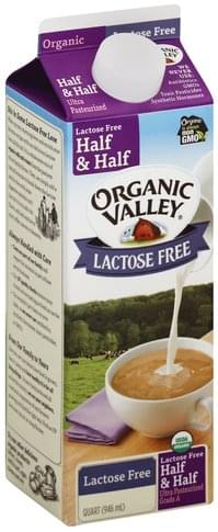 Organic Valley Lactose Free Half Half 1 QT Nutrition Information Organic Valley Lactose Free Half Half 1 QT Nutrition Information