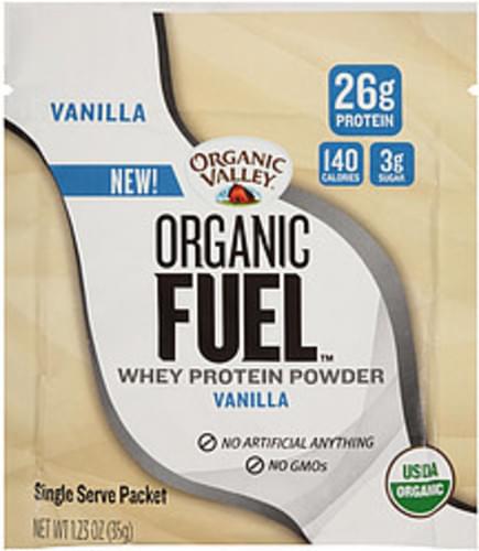 Organic Valley Vanilla Whey Protein Powder - 1.23 oz