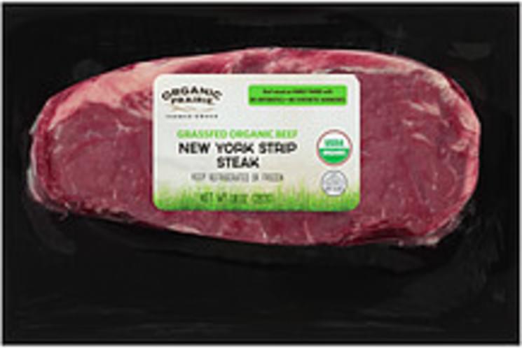 Organic Prairie Fresh Grassfed Organic Beef New York Organic Prairie Fresh Grassfed Organic Beef New York Strip Steak - 0