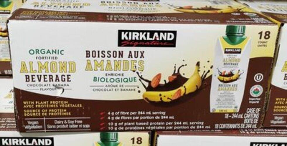Kirkland Chocolate banana almond nondairy beverage, chocolate banana
