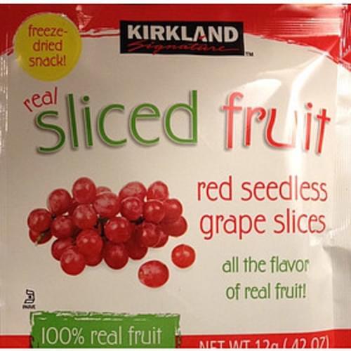Kirkland Signature Red Seedless Grape Slices 12 g, Nutrition