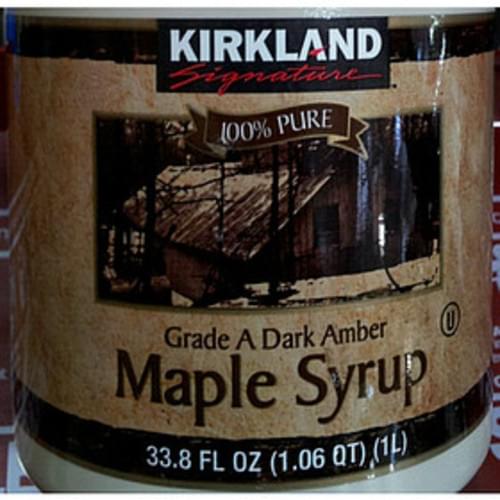 Kirkland Signature Grade A Dark Amber Maple Syrup 60 ml, Nutrition