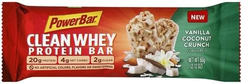 Powerbar Clean Whey, Vanilla Coconut Crunch Flavored Protein Bar - 2.2 oz