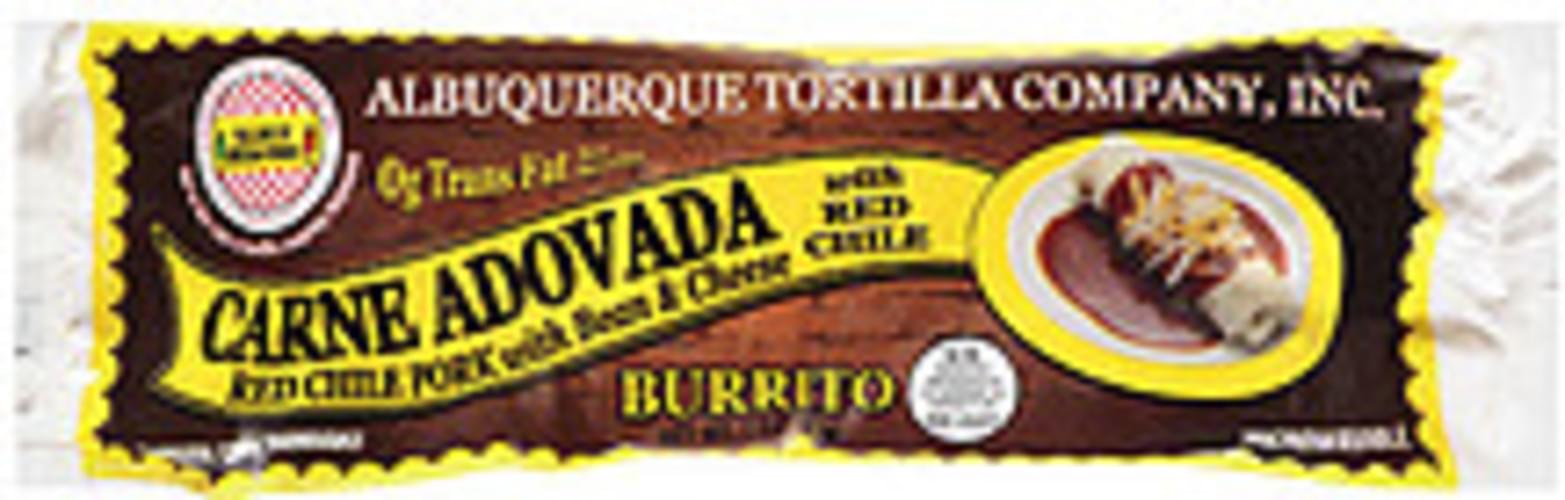 Albuquerque Tortilla Co. Red Chile Pork With Bean & Cheese Burrito 7